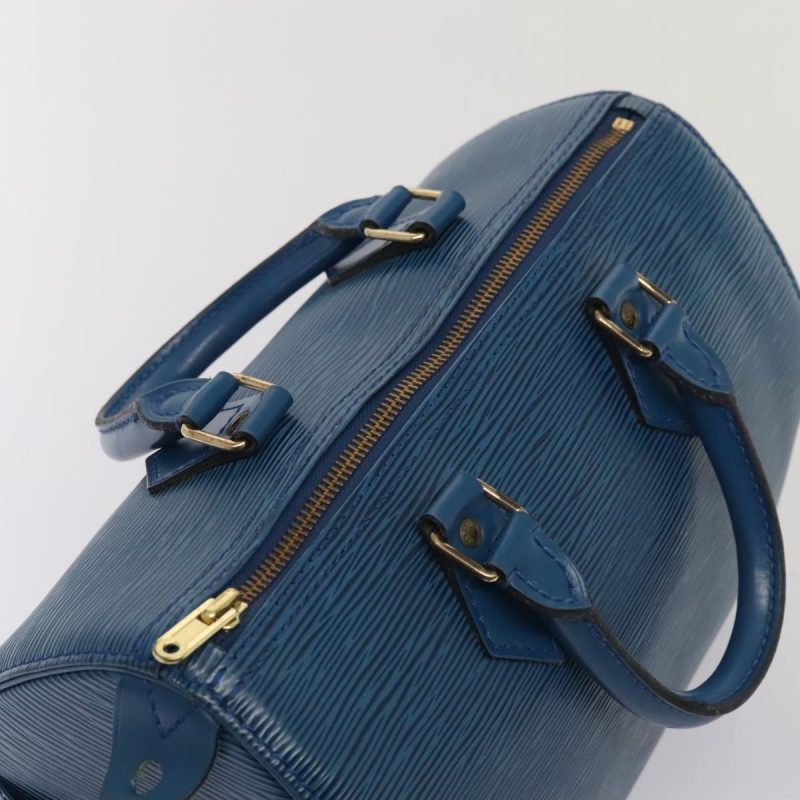 Louis Vuitton Epi Speedy 25 Hand Bag Toledo Blue M43015  ki4855 - Image 6