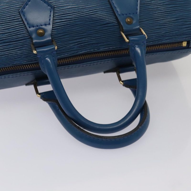 Louis Vuitton Epi Speedy 25 Hand Bag Toledo Blue M43015  ki4855 - Image 7
