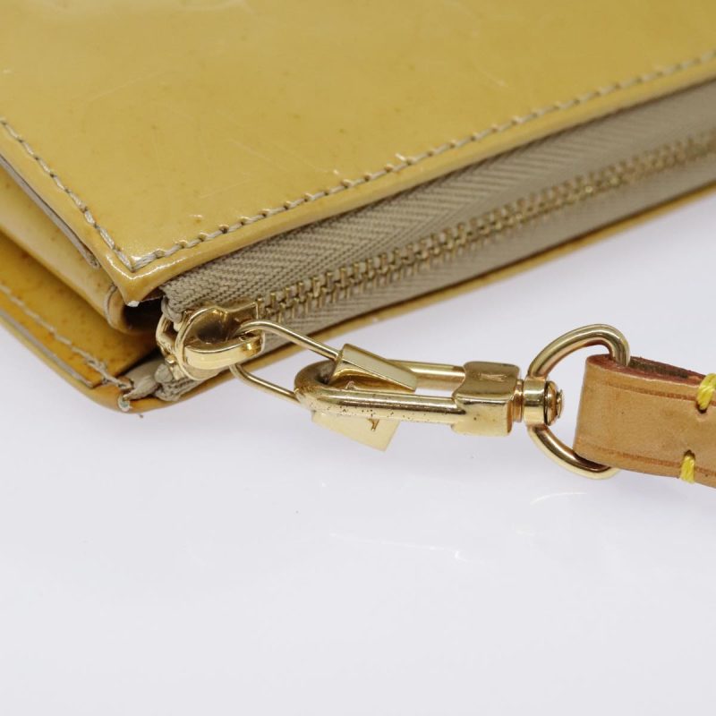 Louis Vuitton Monogram Vernis Lexington Accessory Pouch Beige M91010 Auth ki4963 - Image 10