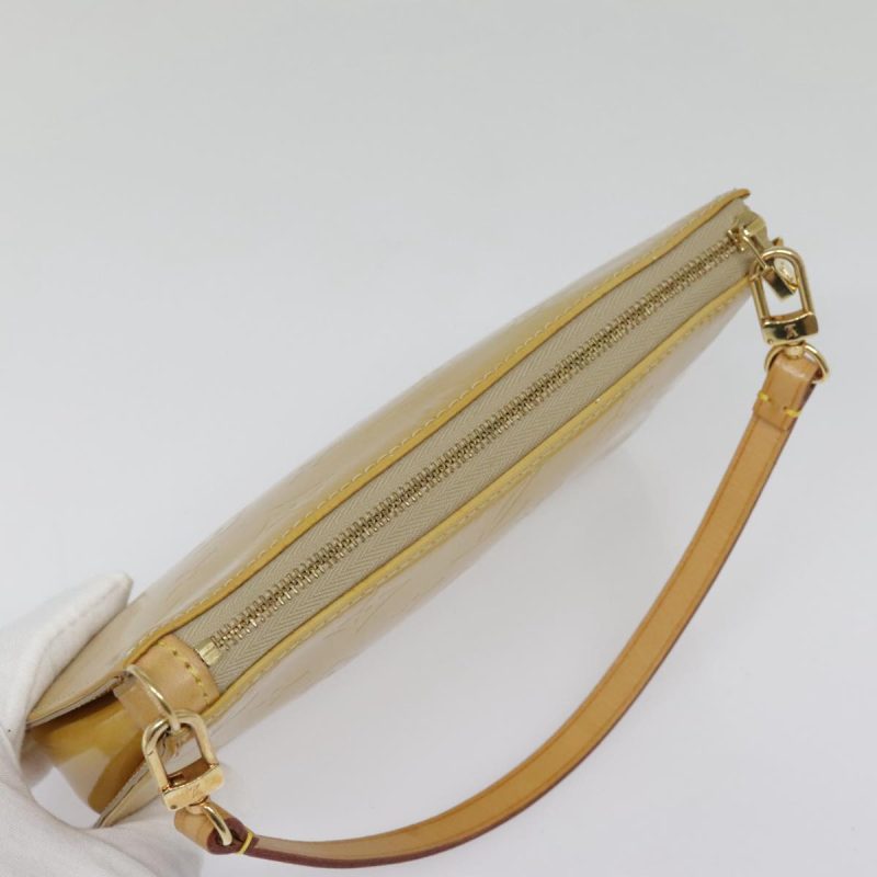 Louis Vuitton Monogram Vernis Lexington Accessory Pouch Beige M91010 Auth ki4963 - Image 6
