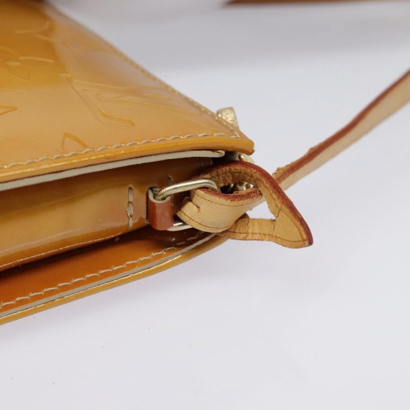 Louis Vuitton Monogram Vernis Lexington Pouch Beige M91010 Auth ki4964 - Image 9