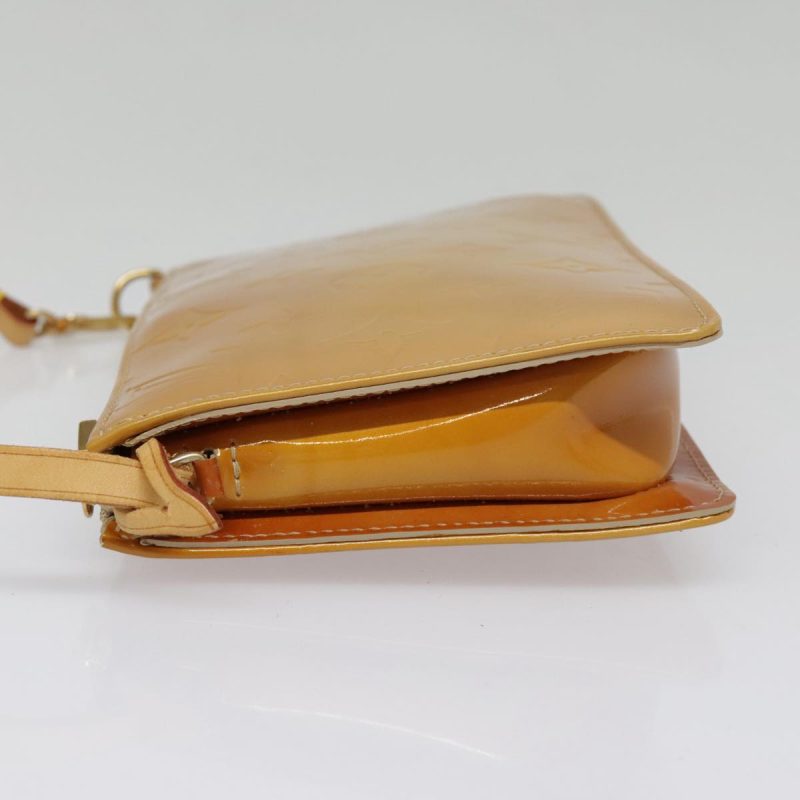Louis Vuitton Monogram Vernis Lexington Pouch Beige M91010 Auth ki4964 - Image 3