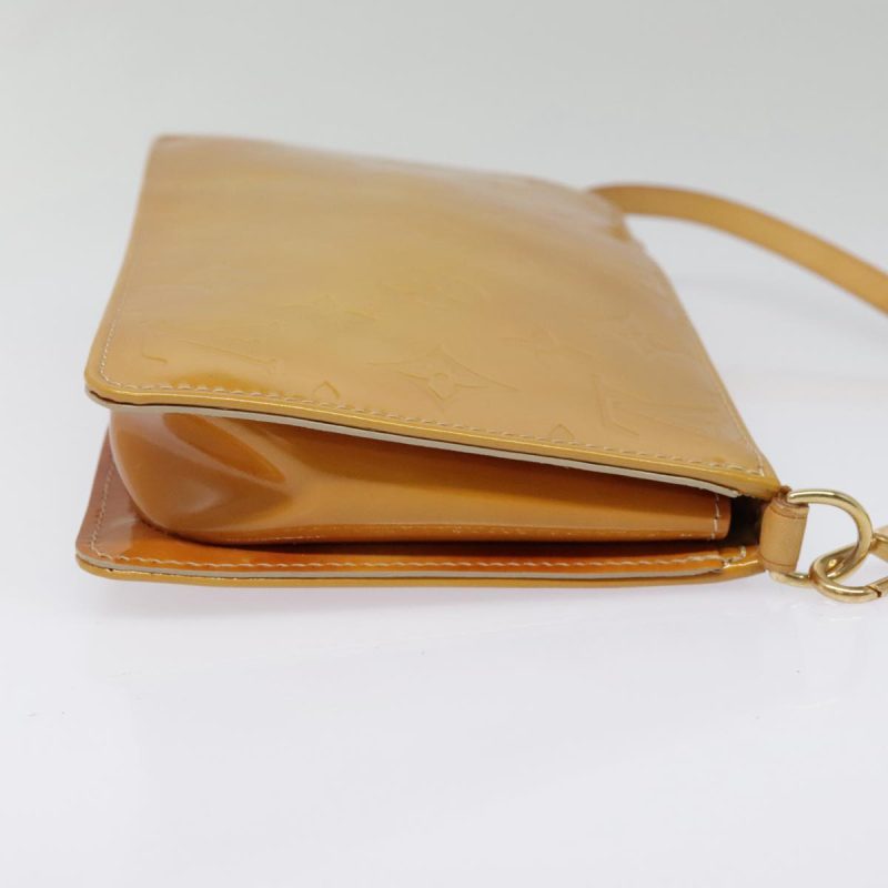 Louis Vuitton Monogram Vernis Lexington Pouch Beige M91010 Auth ki4964 - Image 4