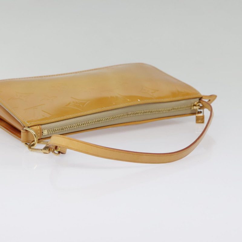 Louis Vuitton Monogram Vernis Lexington Pouch Beige M91010 Auth ki4964 - Image 7