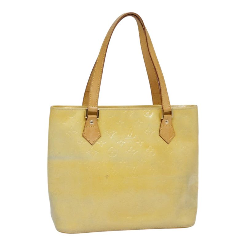 Louis Vuitton Monogram Vernis Houston Hand Bag Gris M91053  tb1165