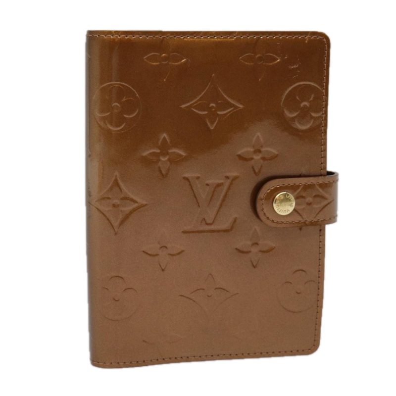 Louis Vuitton Vernis Agenda PM Day Planner Cover Bronze R21004  tb1191
