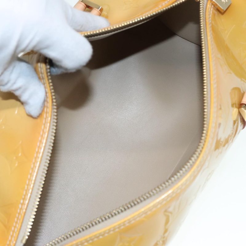 Louis Vuitton Monogram Vernis Bedford Hand Bag Beige M91006  tb1219 - Image 10