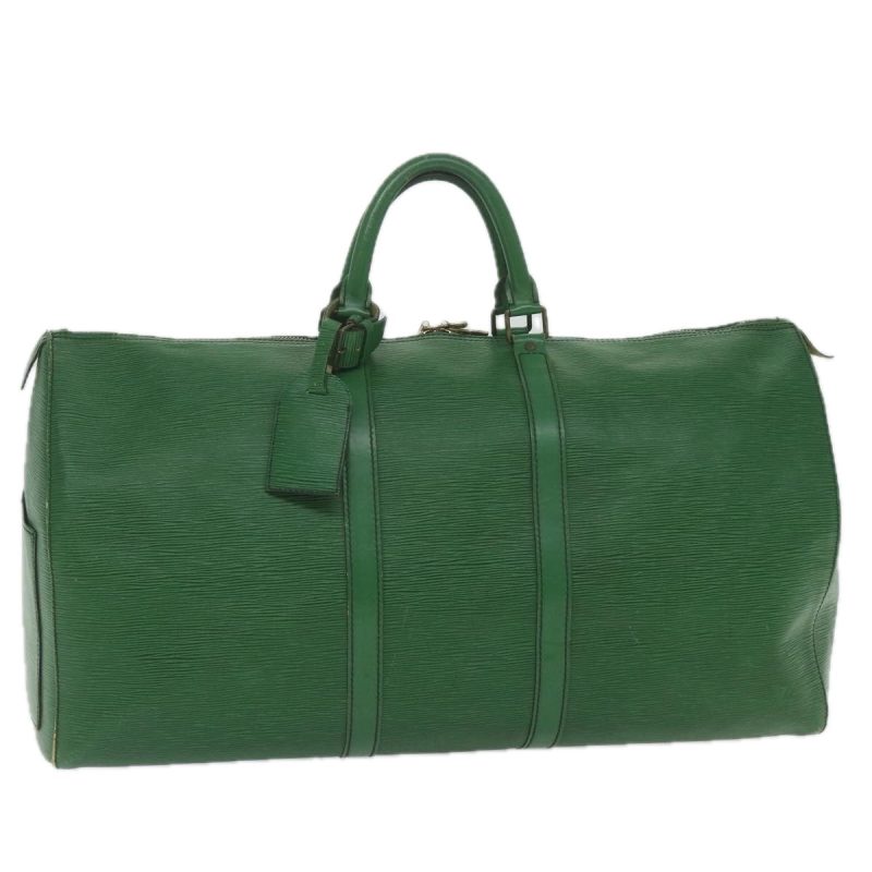 Louis Vuitton Epi Keepall 55 Boston Bag Green M42954  tb926