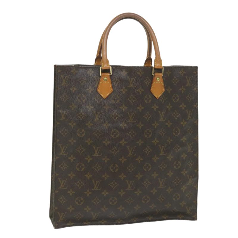Louis Vuitton Monogram Sac Plat Hand Bag M51140  th4126