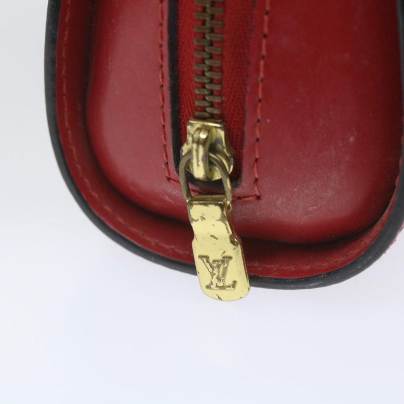 Louis Vuitton Epi Dauphine PM Pouch Red M48447  th4216 - Image 8