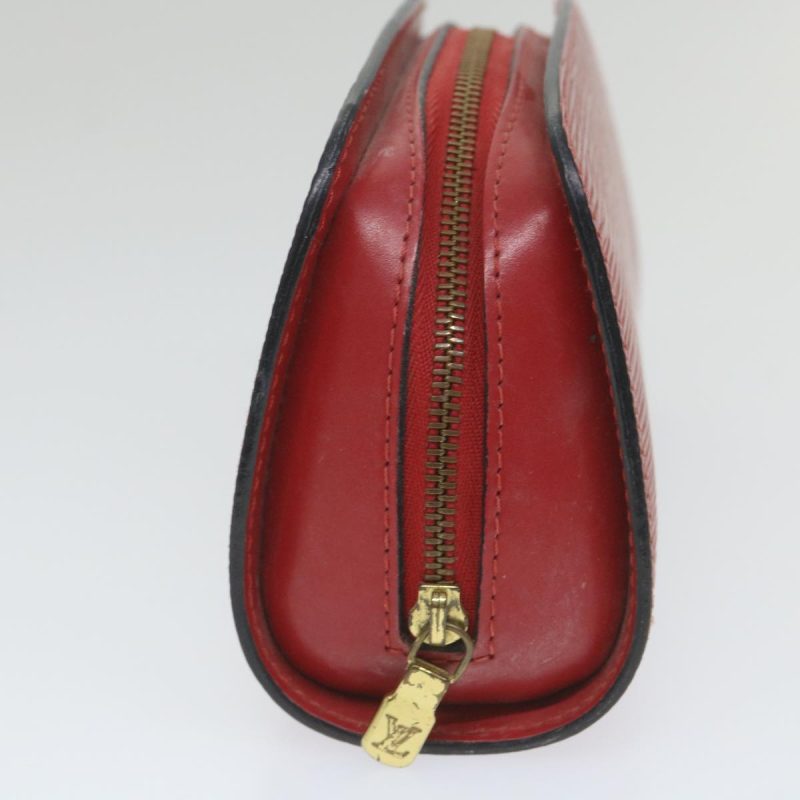 Louis Vuitton Epi Dauphine PM Pouch Red M48447  th4216 - Image 4