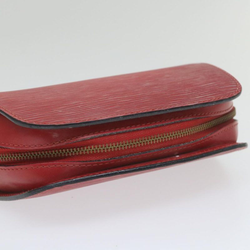 Louis Vuitton Epi Dauphine PM Pouch Red M48447  th4216 - Image 5
