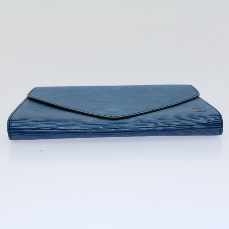 Louis Vuitton Epi Art Deco Clutch Bag Blue M52635  th4347 - Image 6