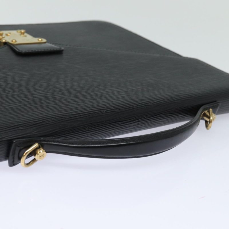 Louis Vuitton Epi Porte Documents Bandouliere Briefcase Black M54467 Auth th5047 - Image 6