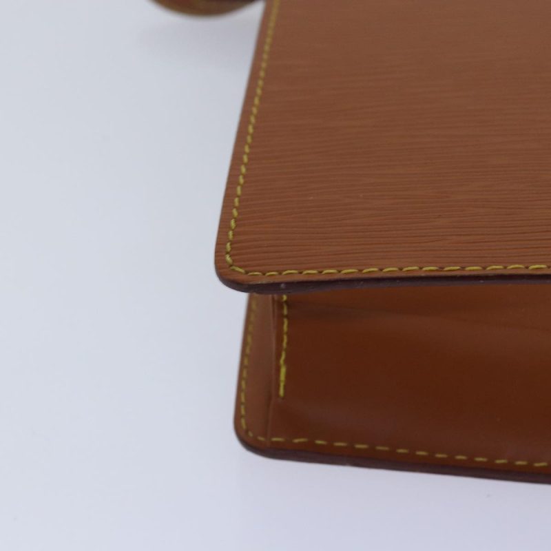 Louis Vuitton Epi Pochette Homme Clutch Bag Brown Zipang gold M52528 Auth th5082 - Image 10
