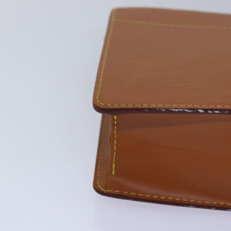 Louis Vuitton Epi Pochette Homme Clutch Bag Brown Zipang gold M52528 Auth th5082 - Image 8