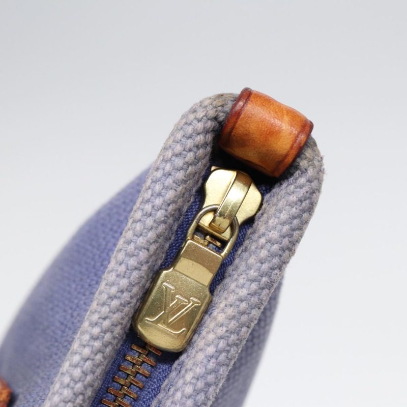 Louis Vuitton Antigua Pochette Platt PM Pouch Blue M40070  th5273 - Image 9