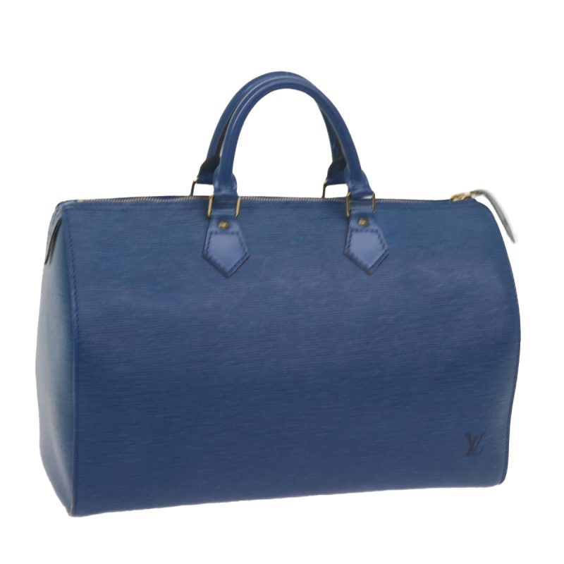 Louis Vuitton Epi Speedy 35 Hand Bag Toledo Blue M42995  uy136