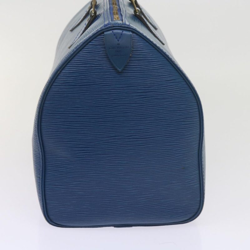 Louis Vuitton Epi Speedy 35 Hand Bag Toledo Blue M42995  uy136 - Image 4