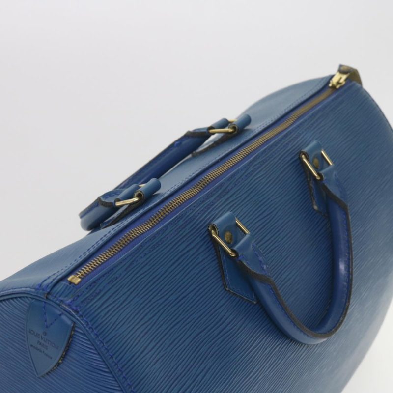 Louis Vuitton Epi Speedy 35 Hand Bag Toledo Blue M42995  uy136 - Image 6