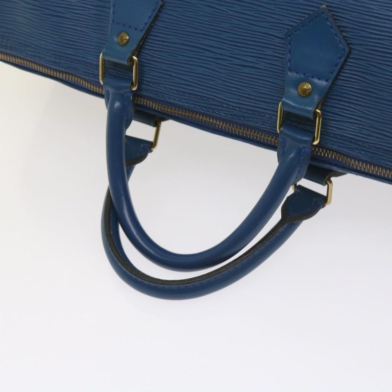 Louis Vuitton Epi Speedy 35 Hand Bag Toledo Blue M42995  uy136 - Image 7
