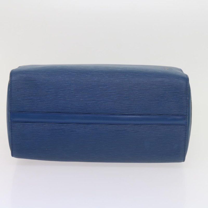 Louis Vuitton Epi Speedy 35 Hand Bag Toledo Blue M42995  uy136 - Image 5