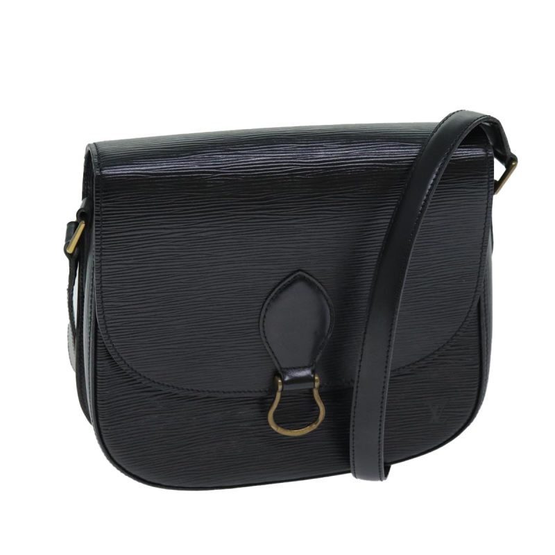 Louis Vuitton Epi Saint Cloud GM Shoulder Bag Black Noir M52192  yk13151