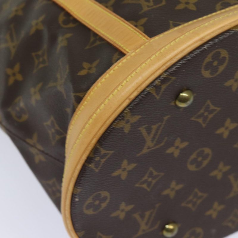 Louis Vuitton Monogram Bucket GM Shoulder Bag M42236  yk13345 - Image 9
