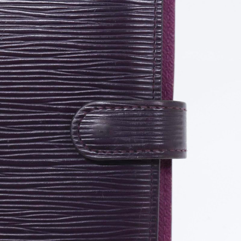 Louis Vuitton Epi Agenda PM Day Planner Cover Purple Cassis R2005K Auth yk14496 - Image 8