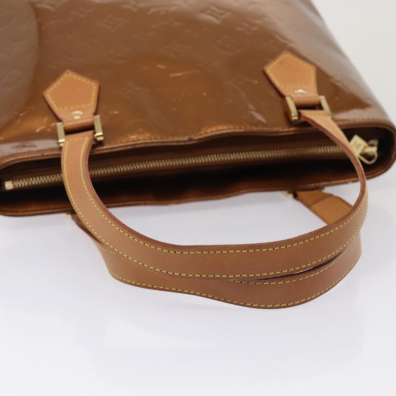 Louis Vuitton Monogram Vernis Houston Hand Bag Bronze M91122  yk14767 - Image 7