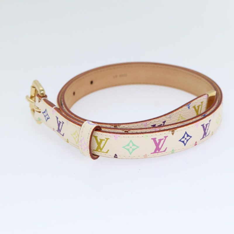 Louis Vuitton Monogram Multicolor Ceinture Carre Belt White M9272W Auth yk14842 - Image 3