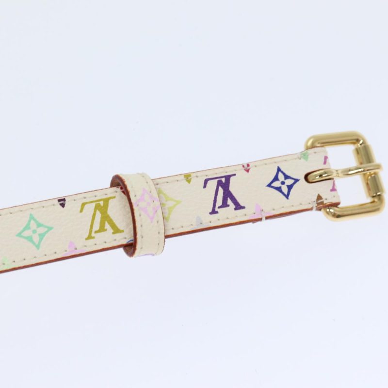 Louis Vuitton Monogram Multicolor Ceinture Carre Belt White M9272W Auth yk14842 - Image 6