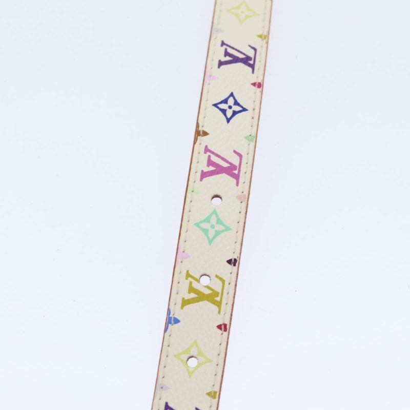 Louis Vuitton Monogram Multicolor Ceinture Carre Belt White M9272W Auth yk14842 - Image 8