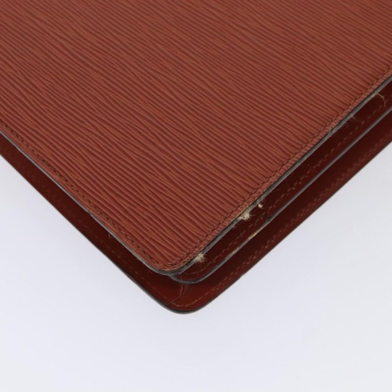 Louis Vuitton Epi Serviette Ambassador Business Bag Brown M54413  yk14843 - Image 8
