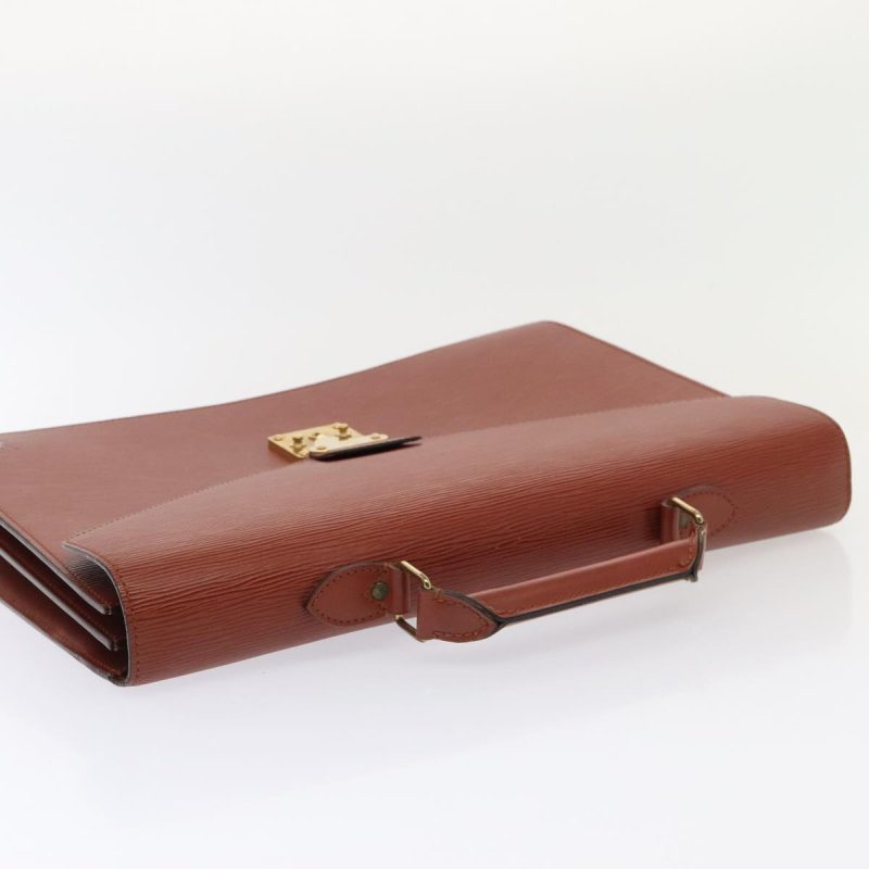 Louis Vuitton Epi Serviette Ambassador Business Bag Brown M54413  yk14843 - Image 6