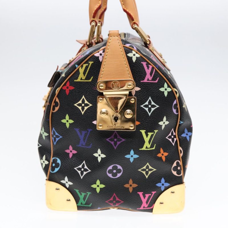 Louis Vuitton Monogram Multicolor Speedy 30 Hand Bag Black M92642 Auth yk14959A - Image 4
