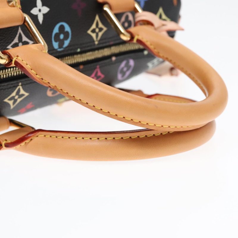 Louis Vuitton Monogram Multicolor Speedy 30 Hand Bag Black M92642 Auth yk14959A - Image 7