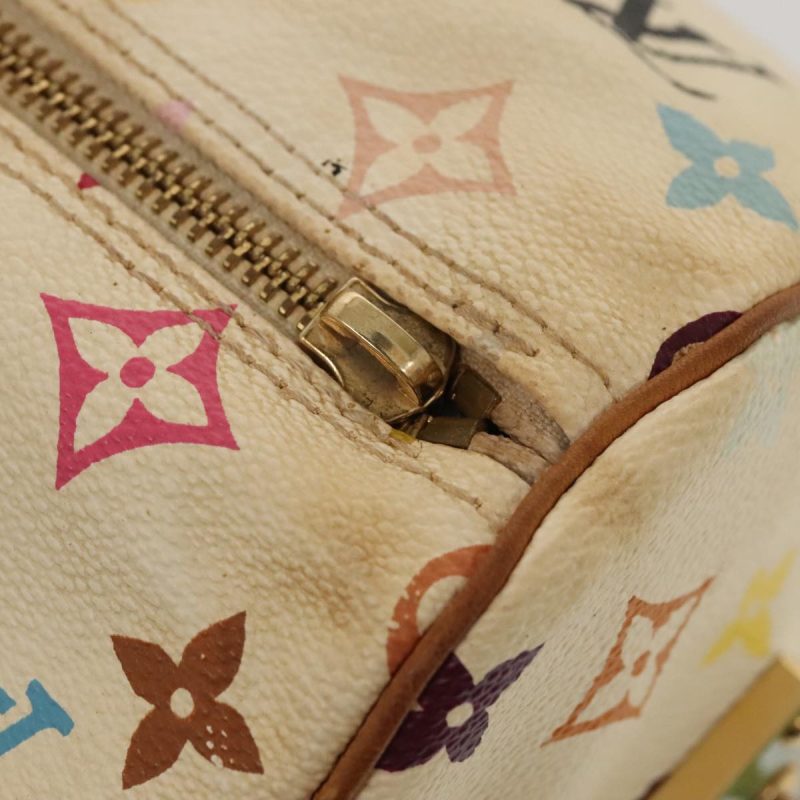 Louis Vuitton Monogram Multicolor Speedy 30 Hand Bag White M92643 Auth yk15006 - Image 10