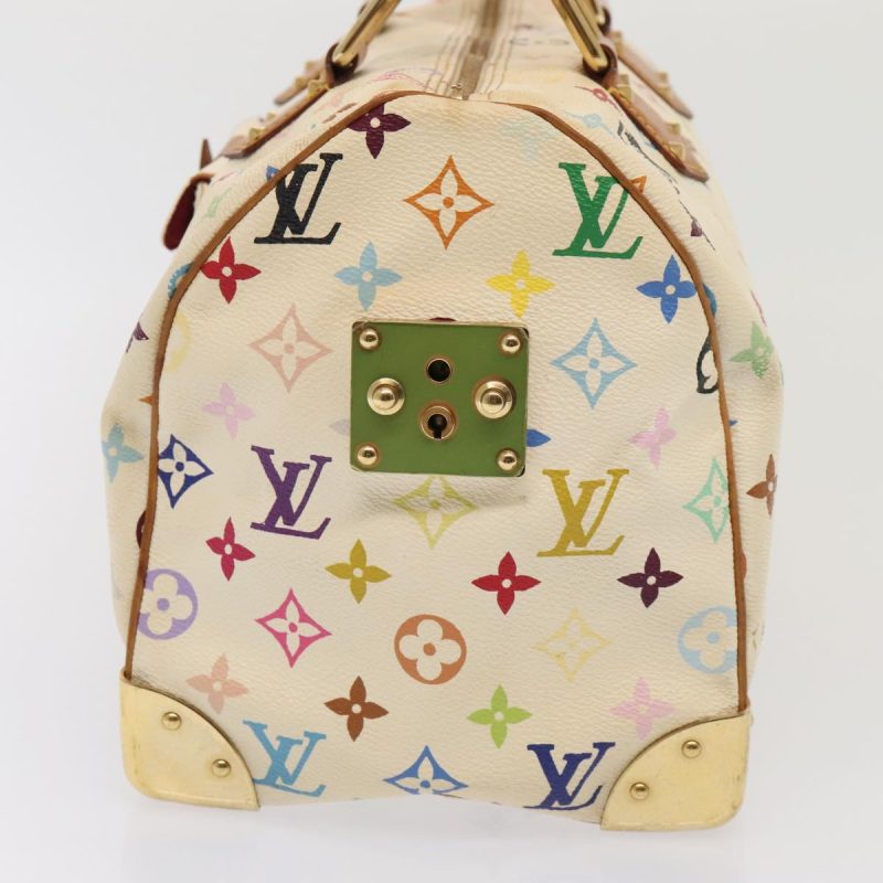 Louis Vuitton Monogram Multicolor Speedy 30 Hand Bag White M92643 Auth yk15006 - Image 3