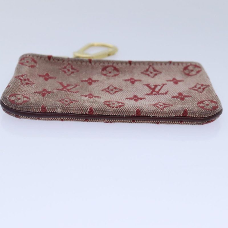 Louis Vuitton Monogram Mini Pochette Cles Coin Purse Red M92238  yk15091 - Image 6