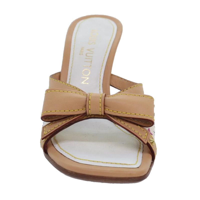 Louis Vuitton Monogram Multicolor Mule Sandals 34 White  yk15107 - Image 2
