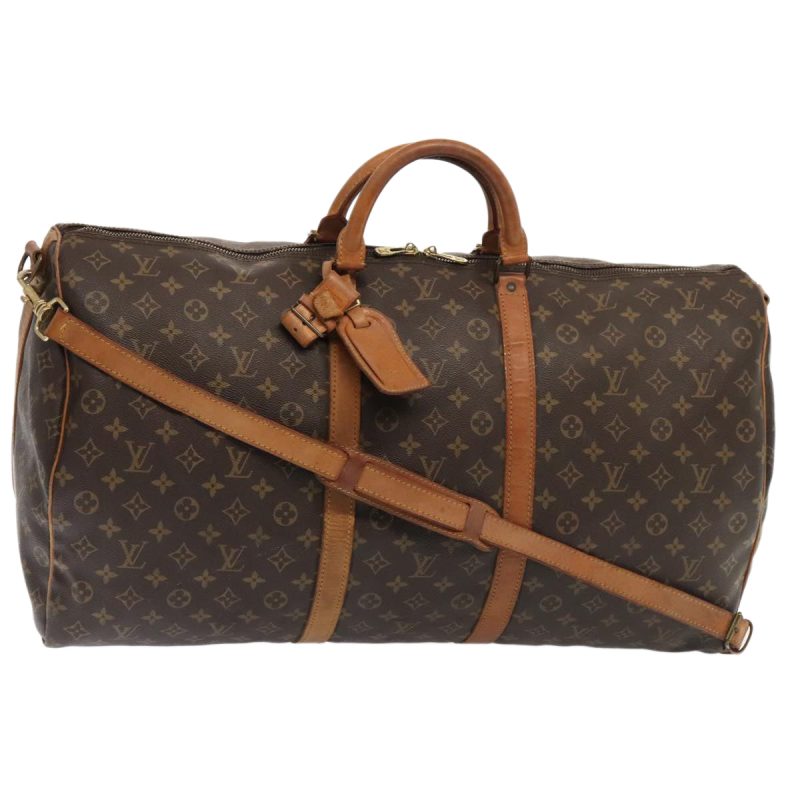 Louis Vuitton Monogram Keepall Bandouliere 60 Boston Bag M41412  yk15392