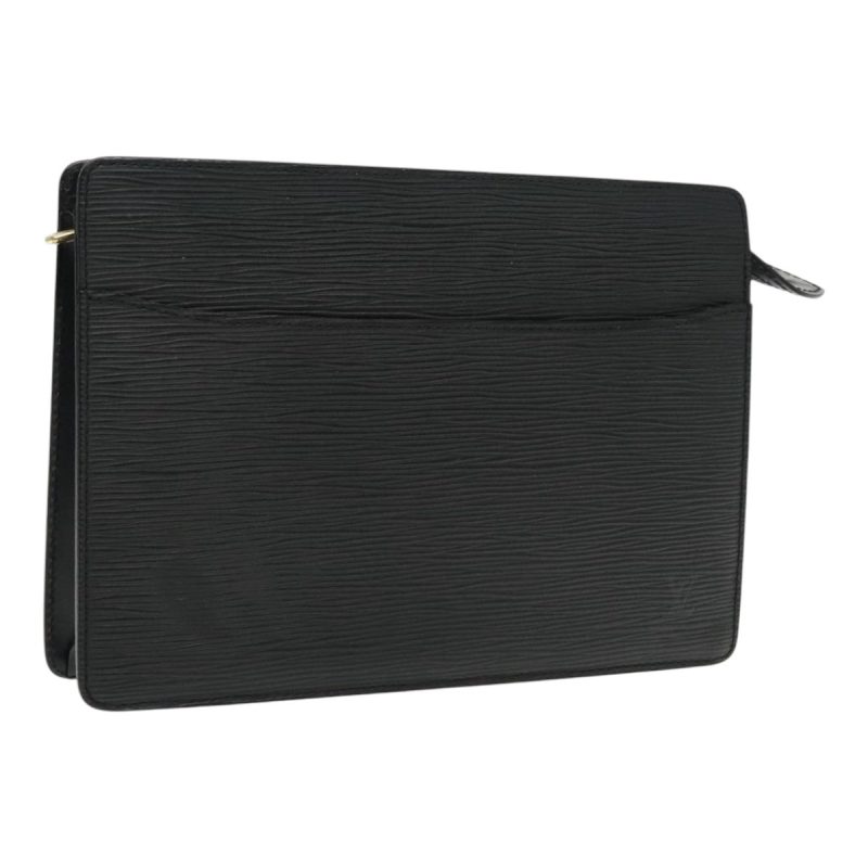 Louis Vuitton Epi Pochette Homme Clutch Bag Black Noir M52522  yk15422
