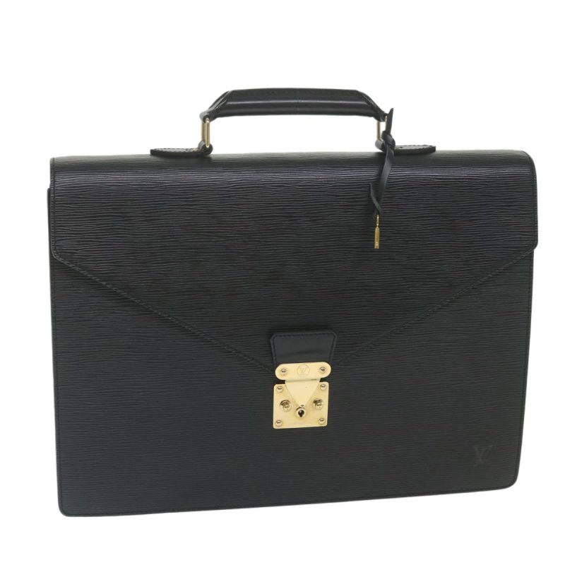 Louis Vuitton Epi Serviette Conseiller Briefcase Black M54422  yk9457