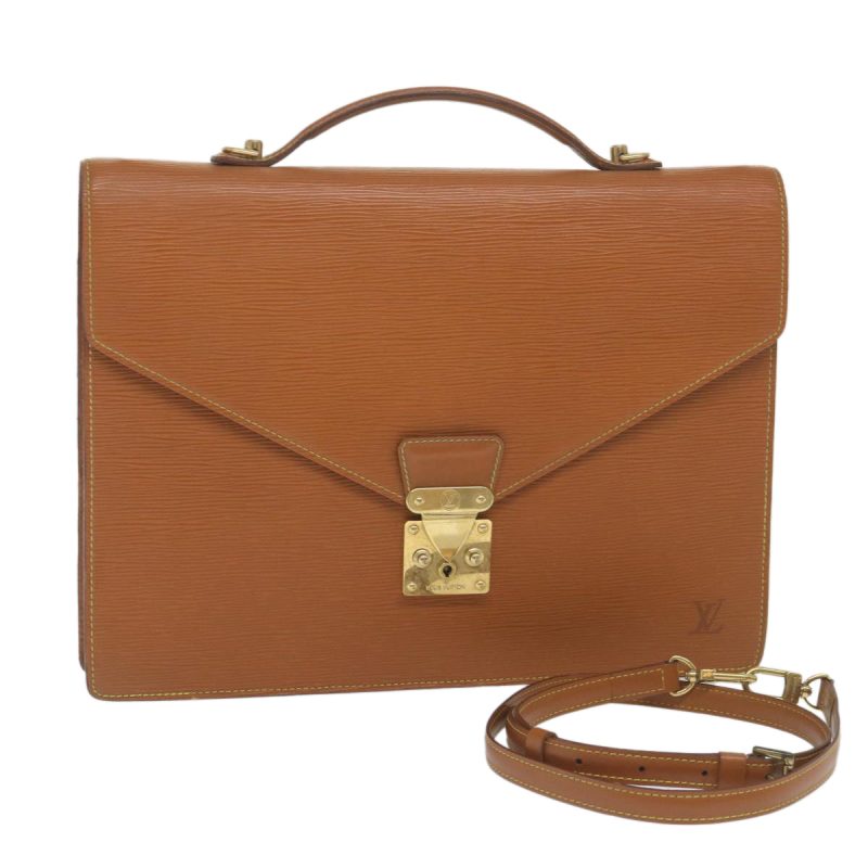 Louis Vuitton Epi Porte Documents Bandouliere Zipangu Gold M54468  yk9481