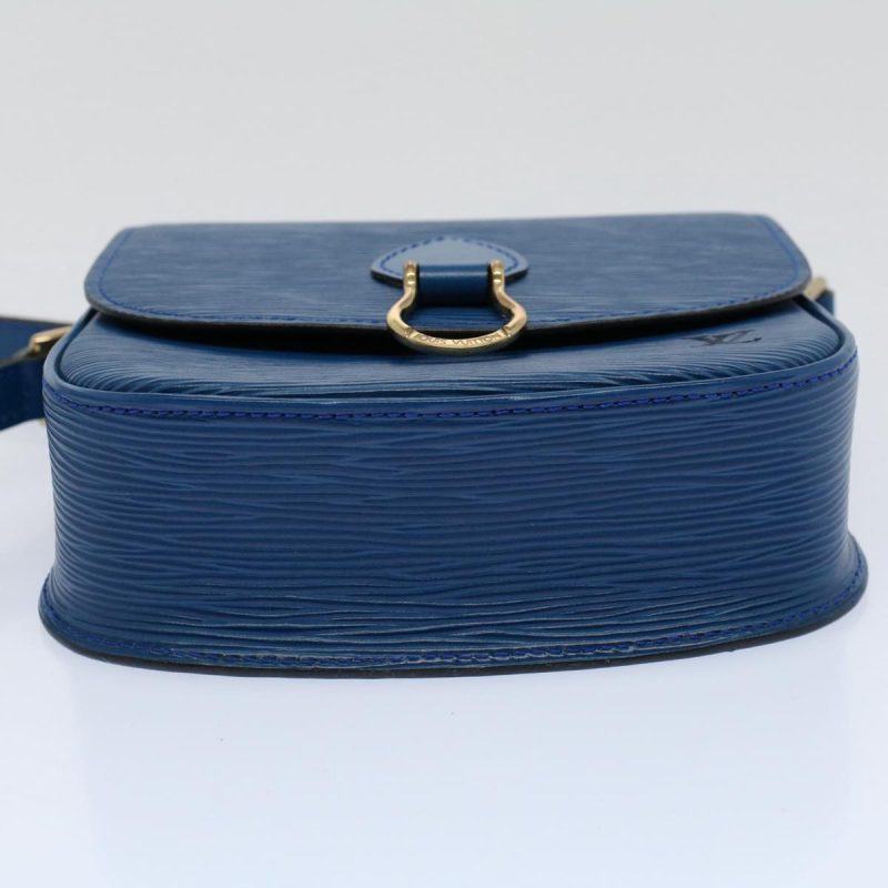 Louis Vuitton Epi Mini Saint Cloud Shoulder Bag Blue M52215  yk9496 - Image 5