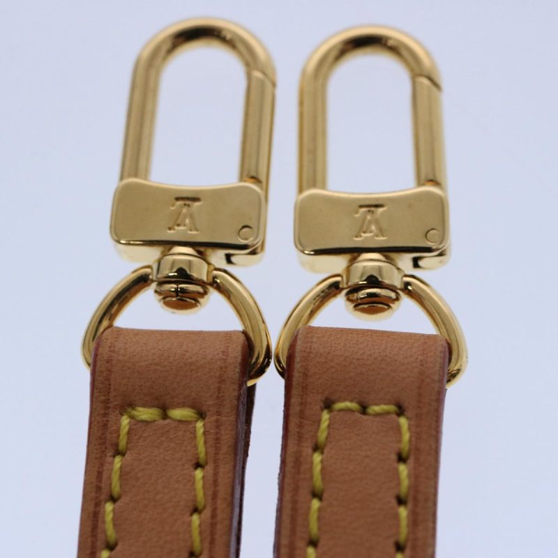 Louis Vuitton Shoulder Strap Leather 45.3"" Beige  yk9510 - Image 9