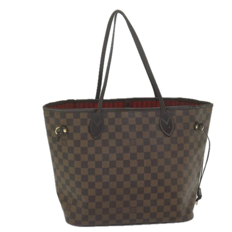 Louis Vuitton Damier Ebene Neverfull MM Tote Bag N51105  yk9609