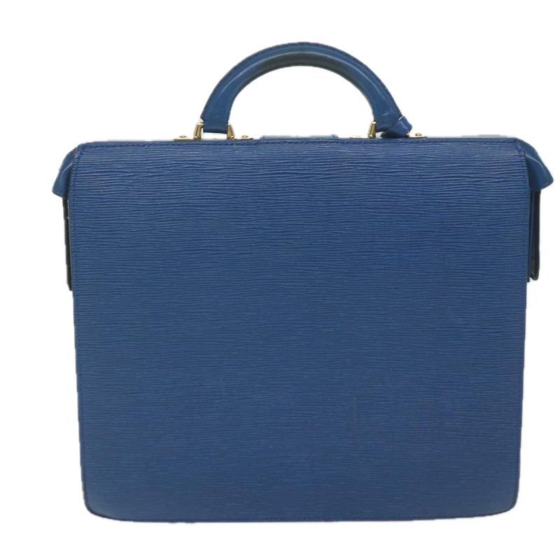 Louis Vuitton Epi Serviette Fermoir Business Bag Blue  yk9656 - Image 2