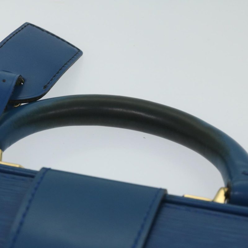 Louis Vuitton Epi Serviette Fermoir Business Bag Blue  yk9656 - Image 8